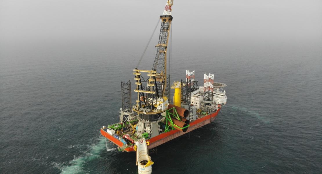 Pacfic Osprey (DEME) on the Albatros Offshore wind farm project